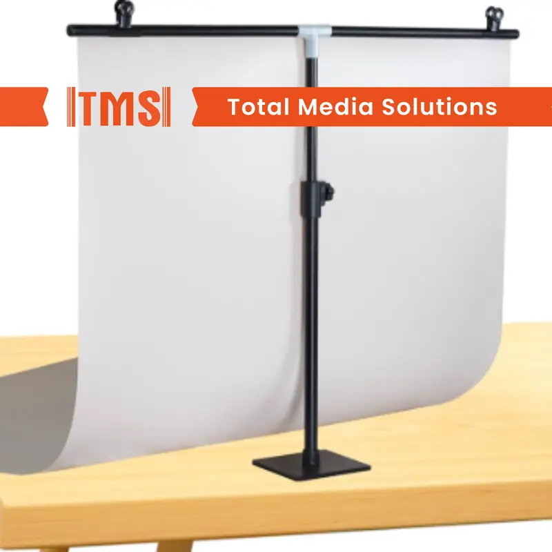 Info Stand T-Shape D/S Black 60x40cm